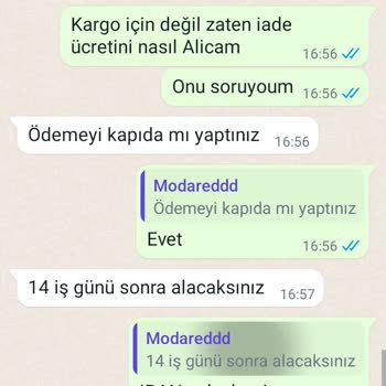 Modareddd (Instagram) Modareddd Satıcısından Şikayetçiyim