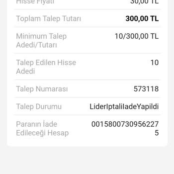 VakıfBank Halka Arz Talebinin İşleme Alınmaması Hk.
