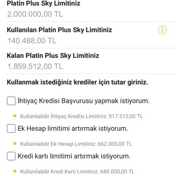 VakıfBank Sky Limit Kullanamıyoruz.
