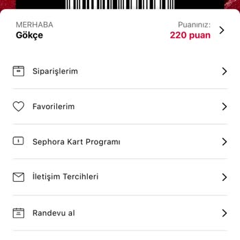 Sephora Puanlarım Kendiliğinden Silindi