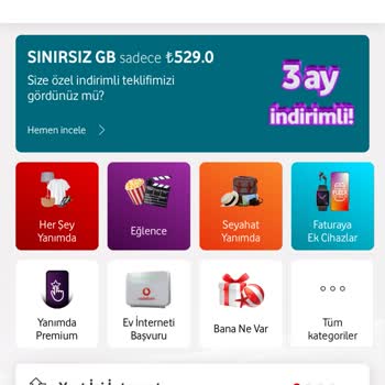 Vodafone İnternet Paketim Bitmediği Halde Ek Paket Yüklendi