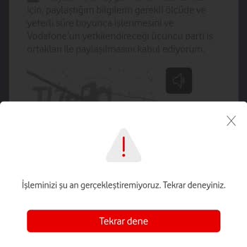Vodafone FreeZone Kullanıcı Tanımlama Hatası