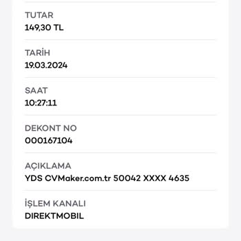 Cvmaker.com.tr İadeyi İstiyorum
