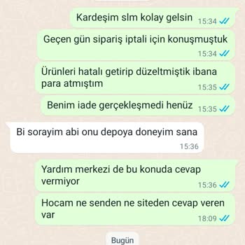Yemeksepeti Market Para İadesi Gerçekleşmedi