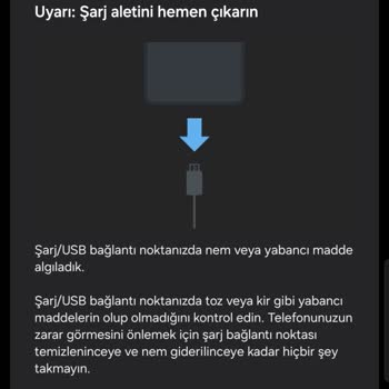 Samsung Telefon Şarja Taktığım Zaman Uyarı Veriyor