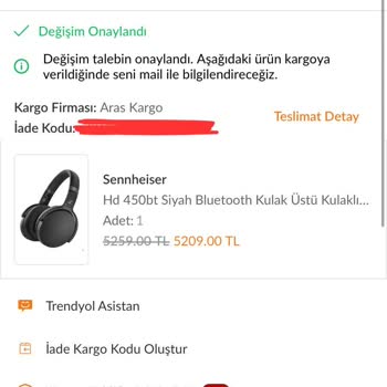 Trendyol Ürünüm İade Edilmiyor!