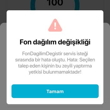 Türkiye Hayat Emeklilik Fon Değiştirememek Yardım Talebi
