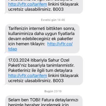 Vodafone Haksız Yere Paket Tanımlıyor