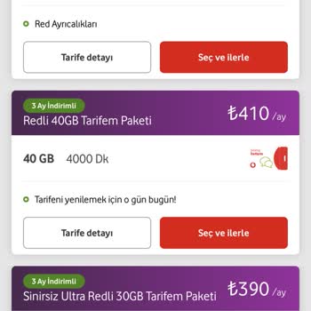 Vodafone Daha Uygun Tarifeye Geçmek İstiyorum