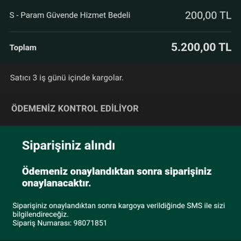 Sahibinden İade Ve Sipariş