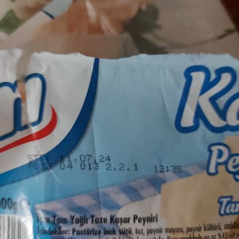 İçim Süt ve Süt Ürünleri Ağır Margarin Kokusu ( Tost Peyniri Almadık, Kaşar Almıştık Özellikle)