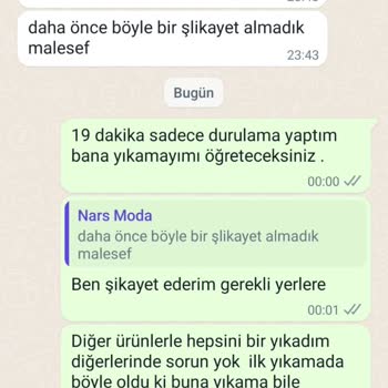 Nars Moda- Soğuk Suda Yıkanan Ürün Her Yerden Yamuldu