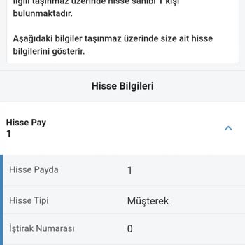 Tapu ve Kadastro Genel Müdürlüğü E-devlette Müstakil Tapum Müşterek Yapılmış