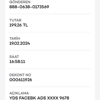 Facebook Meta Provizyon İadesi