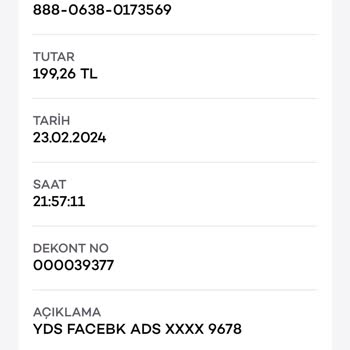 Facebook Meta Provizyon İadesi