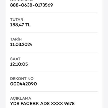 Facebook Meta Provizyon İadesi