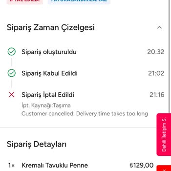 Yemeksepeti Vale Hizmeti Problemleri