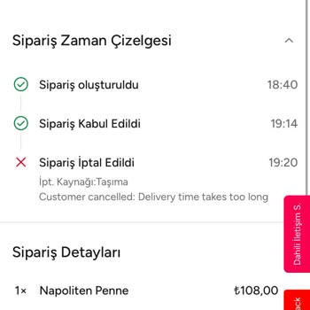 Yemeksepeti Vale Hizmeti Problemleri