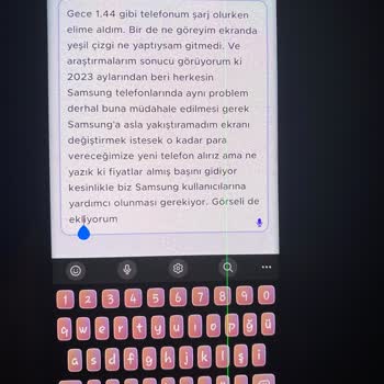 Samsung S20 Plus Yeşil Çizgi Sorunu