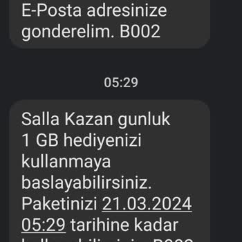 Turkcell Salla Kazan İnternet Hediyemi Kullanamıyorum
