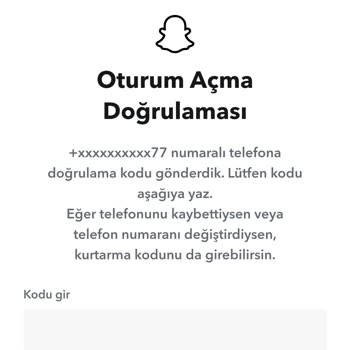 Snapchat Hesap Erişim Sorunu Ve Numara Güncelleme Talebi