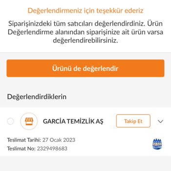 Trendyol Garcia Temizlik Aldığım Yumoşlar Kokmuyor