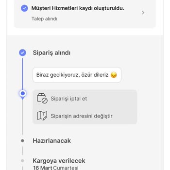Hepsiburada'da Sipariş Göndermeme