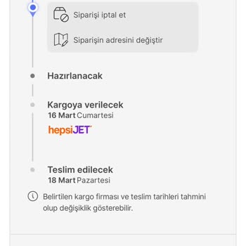 Hepsiburada'da Sipariş Göndermeme