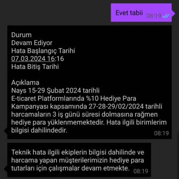Nays İade Konusunda Vasat Kaldı!