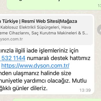 Dyson İade Sipariş Sorunu