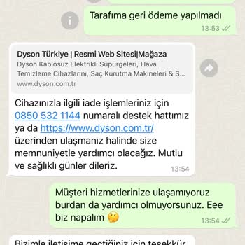Dyson İade Sipariş Sorunu