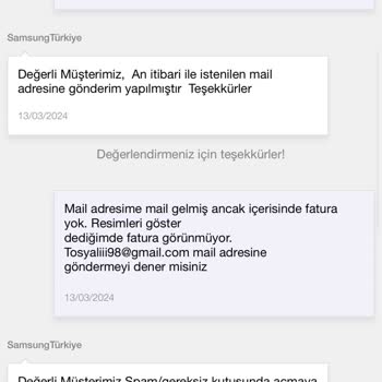 N11 Ve Samsung Bozuk Malın Faturasını Göndermiyor
