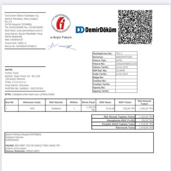 DemirDöküm Servis İçin Ödenen Servis Ücreti