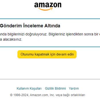 Amazondan Alışveriş Yapamıyorum