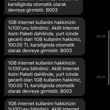 Vodafone Tarafından Haksız Paket Tanımlanması