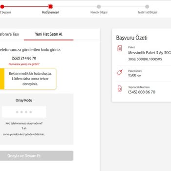 Vodafone Faturasız Yeni Hat Alma Sorunu