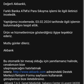 Akbank ATM De Para Sıkışması