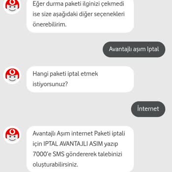 Vodafone Avantajlı Aşım Paketi