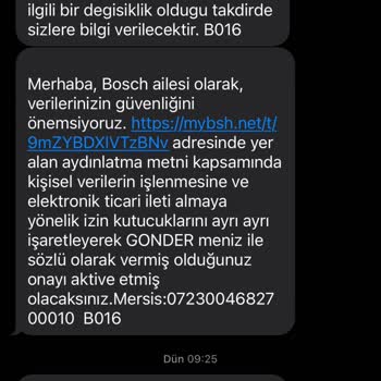 Bosch Yetkili Servis Müşteriyi Dikkate Almıyor