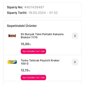 Habersiz Migros'un Siparişlerimi İptal Etmesi