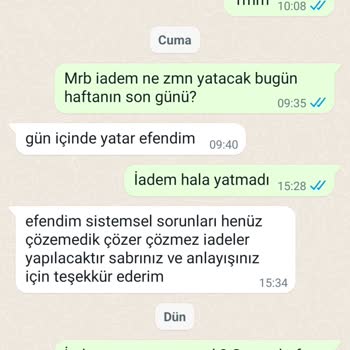 Limoya Ayakkabı Limoya Dan İade Ettiğim Botun Parasının Yatırılmaması.