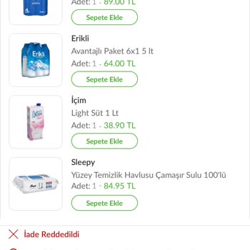 Migros Teslim Almadığım Ürünlerin İadesini Yapmıyorlar