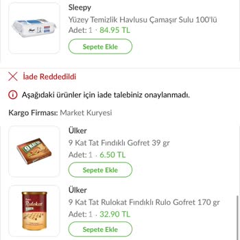 Migros Teslim Almadığım Ürünlerin İadesini Yapmıyorlar