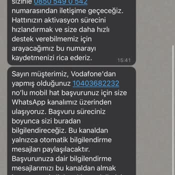 Vodafone'a Numara Taşımayın!