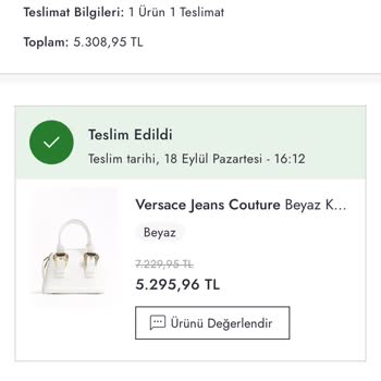 Boyner Versace Çantayı Toz Torbasız Gönderdi