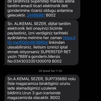 SuperStep Sketchers Ayakkabı Üretim Hatası Ve İade Alınmaması