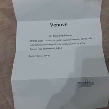 Venöve Firmasına Ürün Şikayeti