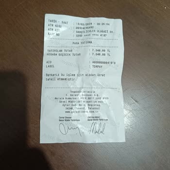 Hadi - TOM Bank ATM'den Para Yatırdım Paramı Alamıyorum