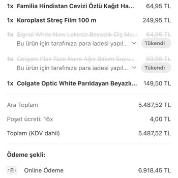 Yemeksepeti Para İademi Yapmıyor