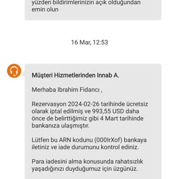 Ziraat Bankası Yurt Dışı Alışveriş İade Paramı İade Etmiyor